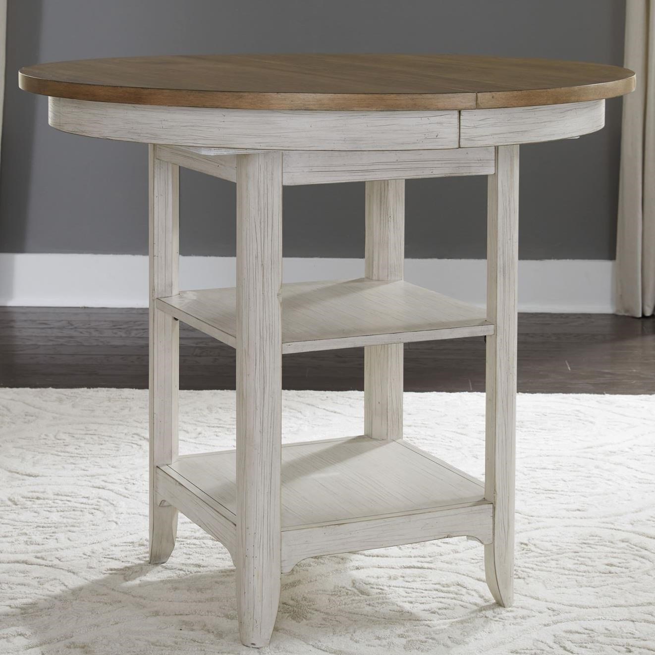 Liberty farmhouse reimagined antique hotsell white extendable dining table